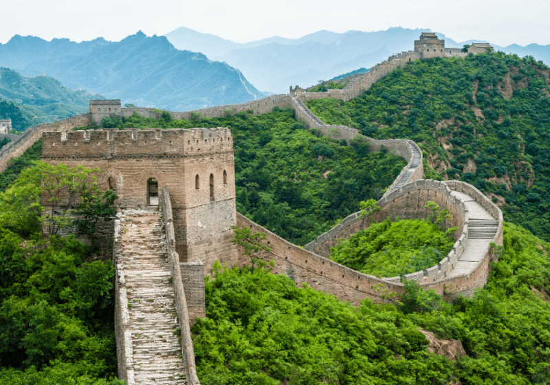Chiński Mur okalający Państwo Środka, link do nauka online język chiński