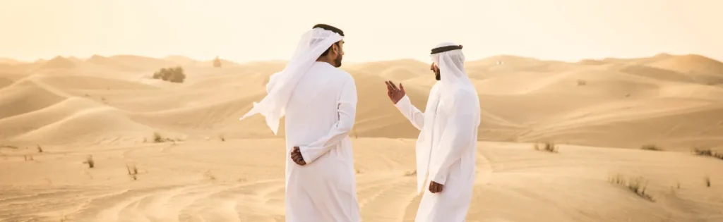 Arabowie na pustyni, rozmowa po arabsku, nauka języka arabskiego