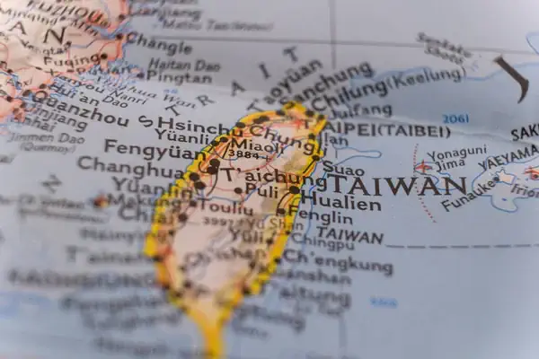 Tajwan mapa, główne miasta Tajwanu na mapie, link do język chiński online w Kierunek Wschód