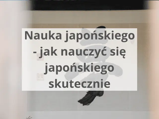 Nauka japońskiego — jak nauczyć się japońskiego skutecznie?