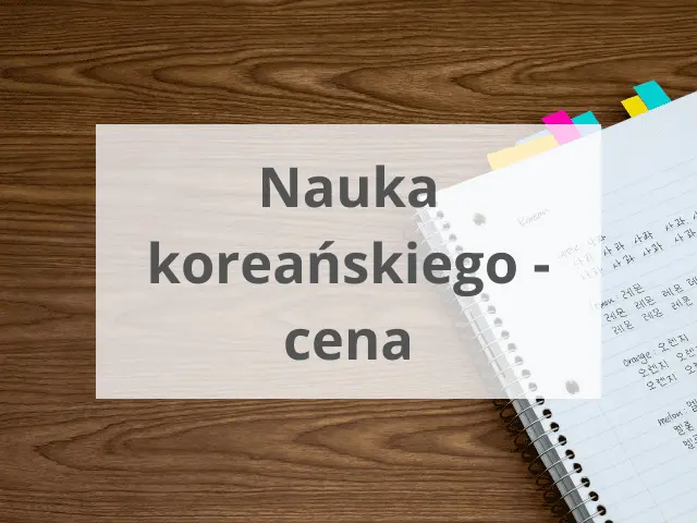 Nauka koreańskiego – cena