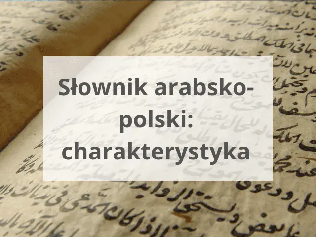 Słownik arabsko-polski: charakterystyka