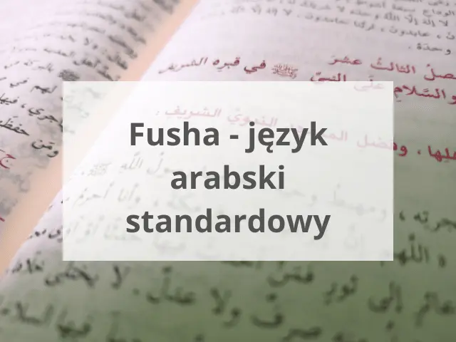 Fusha – język arabski standardowy